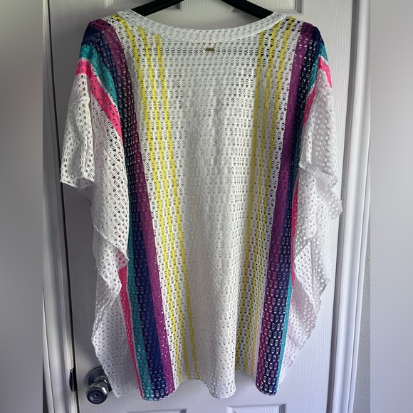 Roxy knitted crochet poncho swim beach coverup size small - Picture 7 of 12